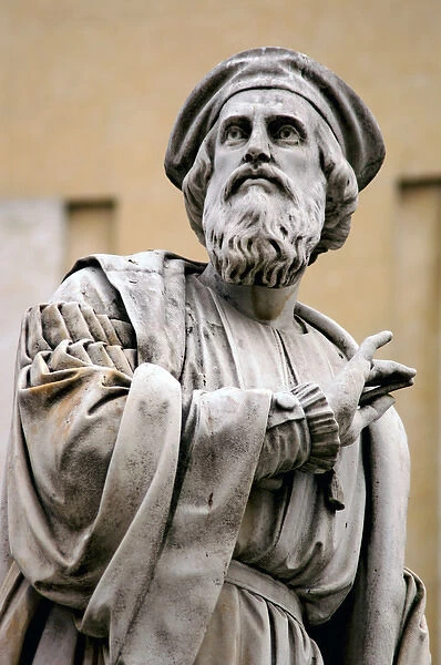 Parmigianino statue. Parma. Italy
