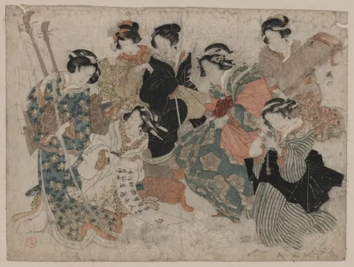 Framed Print : Parody of the seven sages of the bamboo grove Framed Print : Parody of the seven sages of the bamboo grove