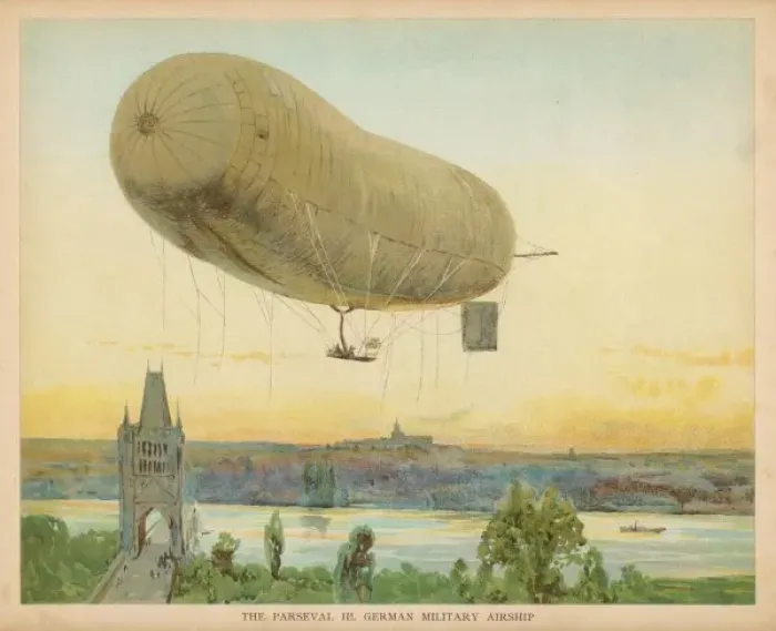 Framed Print : Parseval III Airship Framed Print : Parseval III Airship