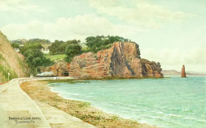 Framed Print : Parson and Clerk Rocks, Teignmouth, Devon Framed Print : Parson and Clerk Rocks, Teignmouth, Devon