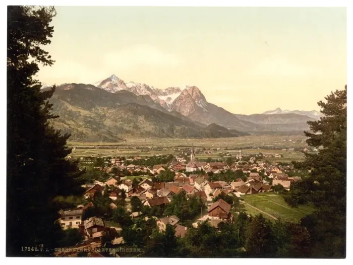 Framed Print : Partenkirchen, general view, Upper Bavaria, Germany Framed Print : Partenkirchen, general view, Upper Bavaria, Germany