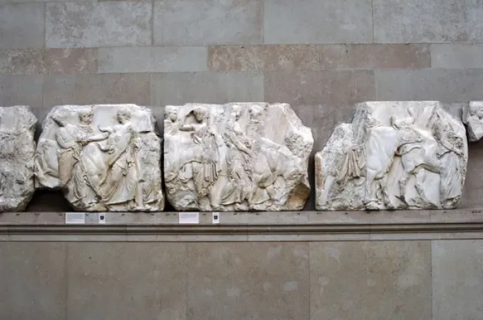 Framed Print : Parthenon. South frieze. 447-432BC. Scene sacrifice. British Framed Print : Parthenon. South frieze. 447-432BC. Scene sacrifice. British
