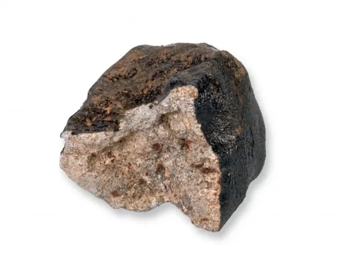 Framed Print : Partially fusion-crusted stone Framed Print : Partially fusion-crusted stone