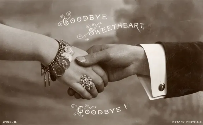 Framed Print : Parting Handclasp Framed Print : Parting Handclasp
