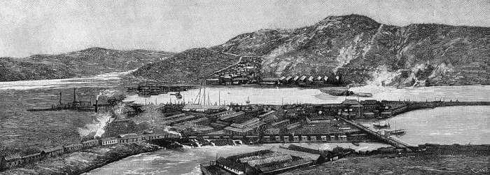 Framed Print : The partition of China. Panoramic view of Port Arthur Framed Print : The partition of China. Panoramic view of Port Arthur