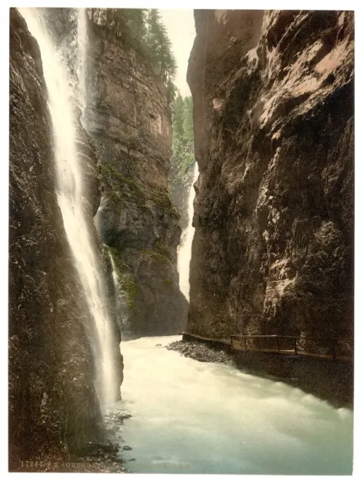 Framed Print : Partnachklamm, general view, Upper Bavaria, Germany Framed Print : Partnachklamm, general view, Upper Bavaria, Germany