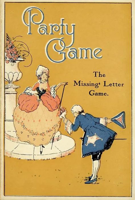 Framed Print : Party Game Card, The Missing Letter Game Framed Print : Party Game Card, The Missing Letter Game