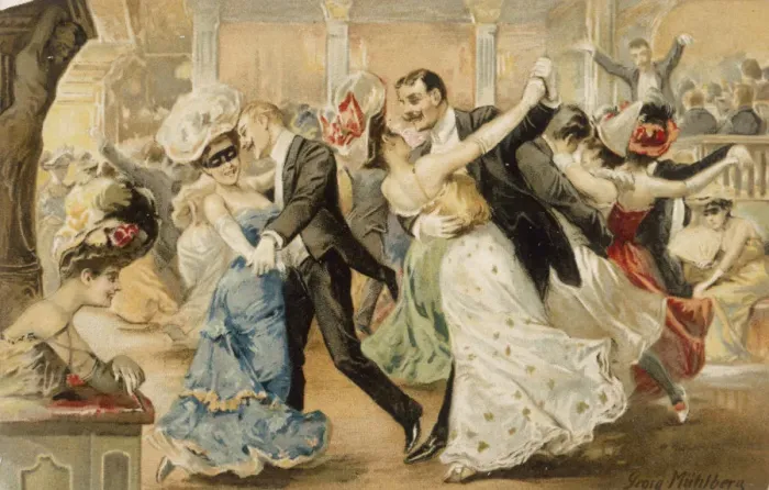 Framed Print : PARTY / GERMAN BALL C1900 Framed Print : PARTY / GERMAN BALL C1900