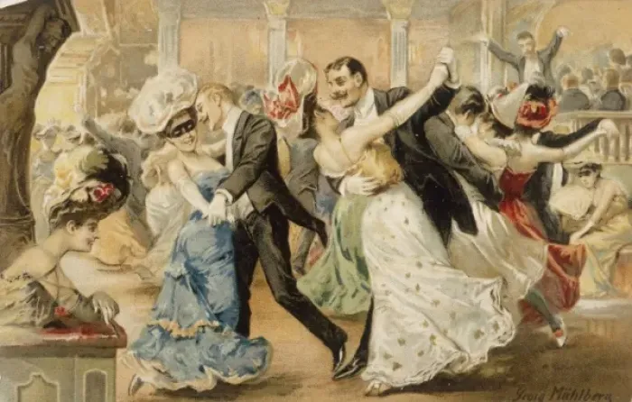 Framed Print : Party / German Ball C1900 Framed Print : Party / German Ball C1900