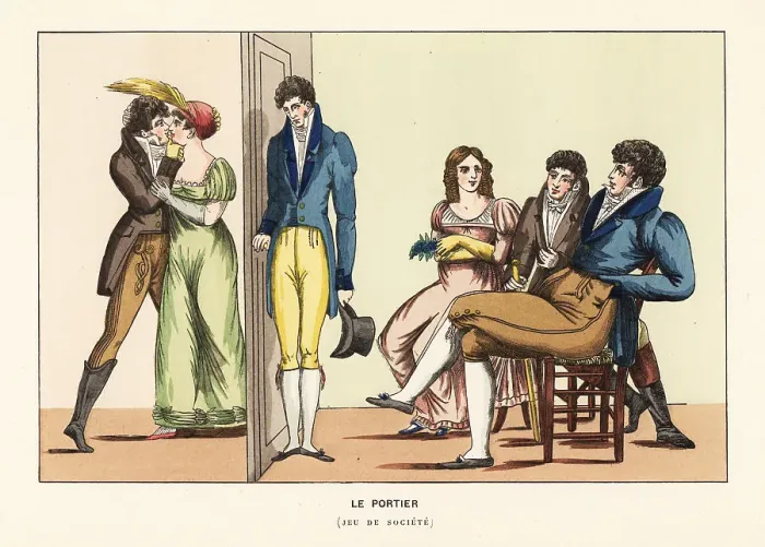 Framed Print : Party goers playing the Convent Porter game Framed Print : Party goers playing the Convent Porter game