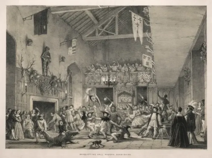 Framed Print : Party in Haddon Hall / C16 Framed Print : Party in Haddon Hall / C16