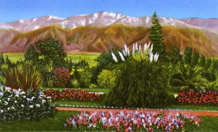 Framed Print : Pasadena, California, USA - Garden Scene in Winter Framed Print : Pasadena, California, USA - Garden Scene in Winter