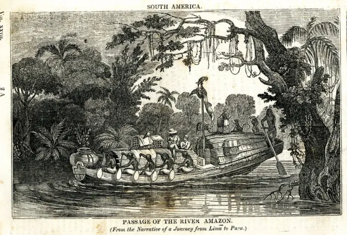 Framed Print : Passage of the Amazon River, Journey Lima to Para, 1836 Framed Print : Passage of the Amazon River, Journey Lima to Para, 1836