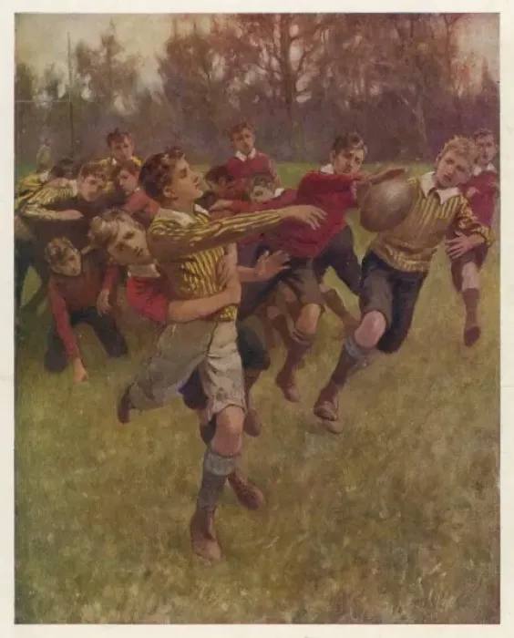 Framed Print : Well Passed! Rugby 1910 Framed Print : Well Passed! Rugby 1910