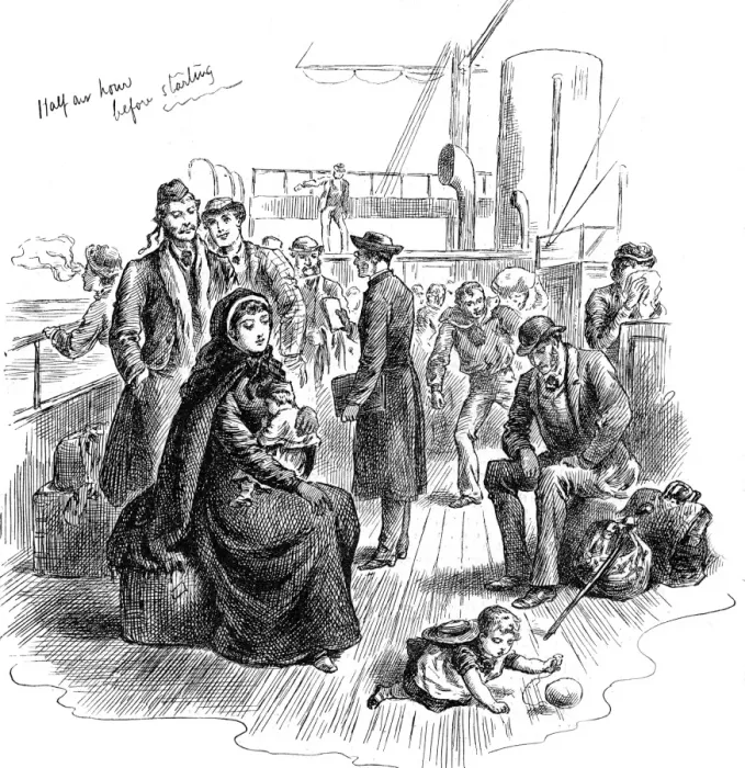 Framed Print : Passengers on board an Emigrant Ship, 1884 Framed Print : Passengers on board an Emigrant Ship, 1884