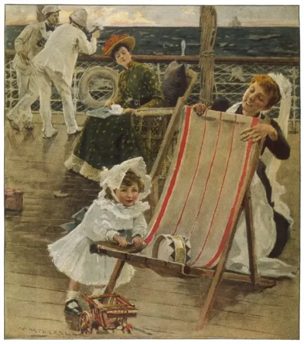 Framed Print : Passengers on Cruise 19C Framed Print : Passengers on Cruise 19C