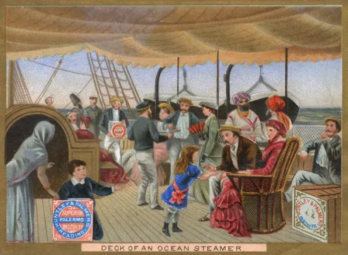 Framed Print : Passengers Eat Biscuits Framed Print : Passengers Eat Biscuits