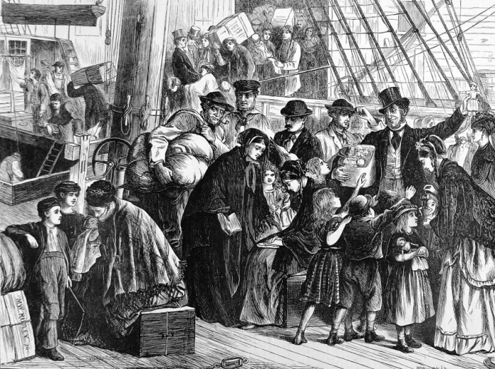 Framed Print : Passengers on an Emigrant Ship, Britain, 1869 Framed Print : Passengers on an Emigrant Ship, Britain, 1869