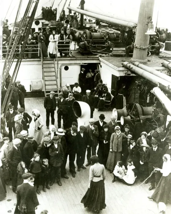 Framed Print : Passengers on liner, Empress of Ireland Framed Print : Passengers on liner, Empress of Ireland