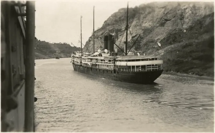 Framed Print : A passing ship on the Panama canal Framed Print : A passing ship on the Panama canal