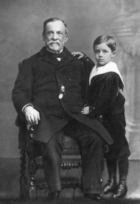 Framed Print : Pasteur and Son Photo Framed Print : Pasteur and Son Photo
