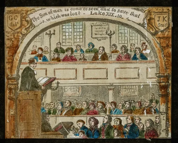 Framed Print : A pastor gives a sermon Framed Print : A pastor gives a sermon
