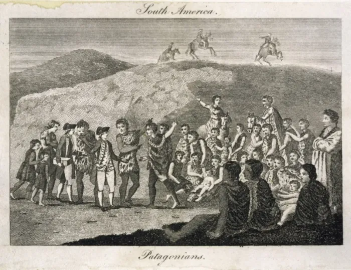 Framed Print : Patagonians & Europeans Framed Print : Patagonians & Europeans