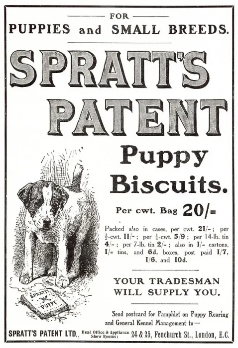Framed Print : Patent biscuits for dogs. Date: 1907 Framed Print : Patent biscuits for dogs. Date: 1907