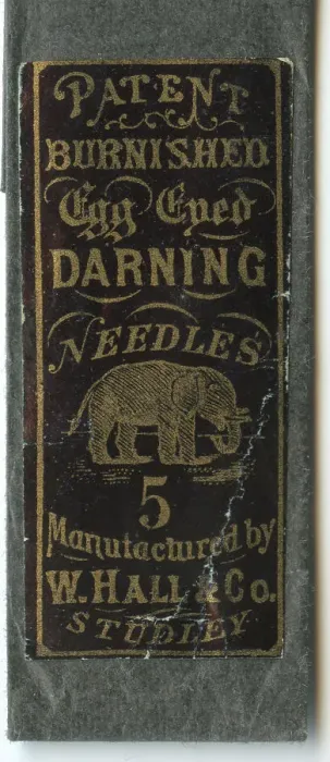 Framed Print : Patent Burnished Egg Eyed Darning Needles packet Framed Print : Patent Burnished Egg Eyed Darning Needles packet
