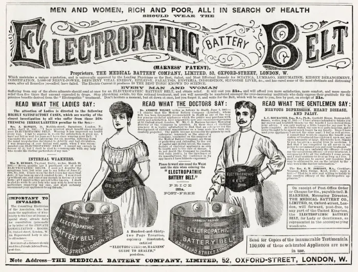Framed Print : Patent Electropathic Battery Belt for men and women Framed Print : Patent Electropathic Battery Belt for men and women