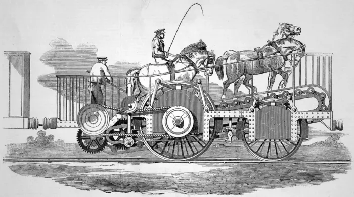 Framed Print : The patent Impoulsoria, horse powered engine Framed Print : The patent Impoulsoria, horse powered engine