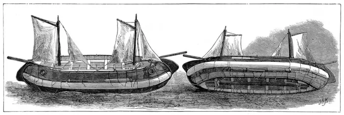 Framed Print : Patent Reversible Lifeboat, 1875 Framed Print : Patent Reversible Lifeboat, 1875