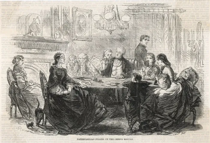 Framed Print : PATERFAMILIASS CENSUS 1861 Framed Print : PATERFAMILIASS CENSUS 1861