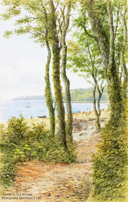 Framed Print : Path to the shore, Horestone, Seaview, Isle of Wight Framed Print : Path to the shore, Horestone, Seaview, Isle of Wight