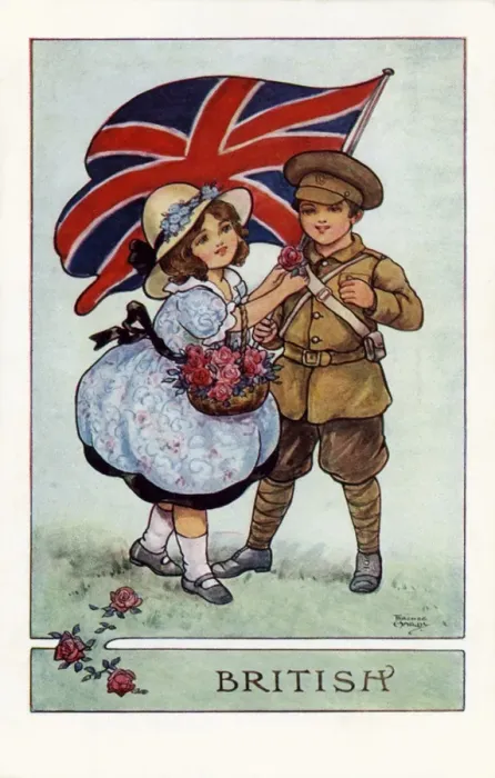 Framed Print : Patriotic children by Florence Hardy Framed Print : Patriotic children by Florence Hardy