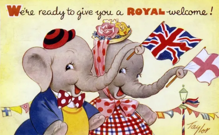 Framed Print : Patriotic elephants Framed Print : Patriotic elephants