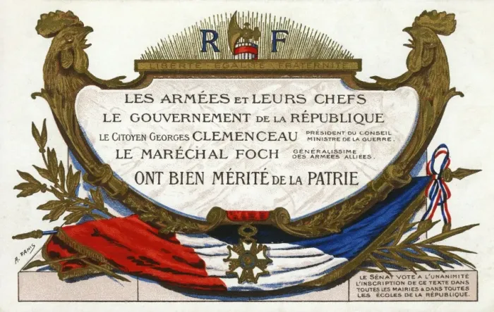 Framed Print : Patriotic French postcard Framed Print : Patriotic French postcard