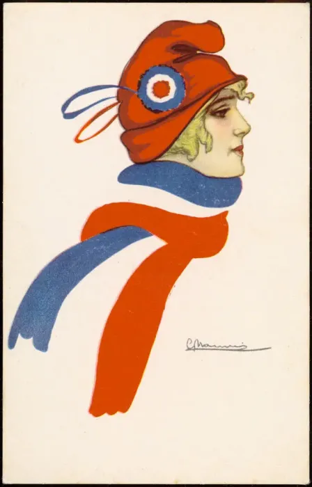Framed Print : PATRIOTIC FRENCH SCARF Framed Print : PATRIOTIC FRENCH SCARF