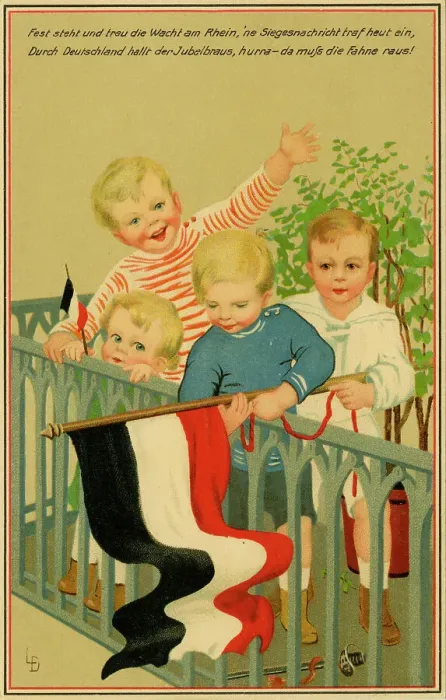 Framed Print : Patriotic German children Framed Print : Patriotic German children