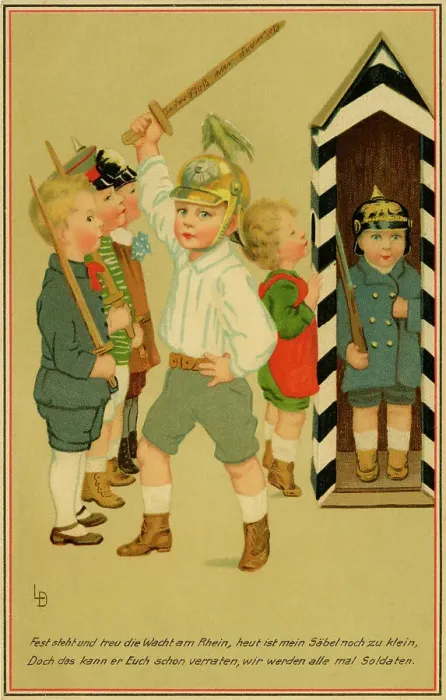 Framed Print : Patriotic German children Framed Print : Patriotic German children