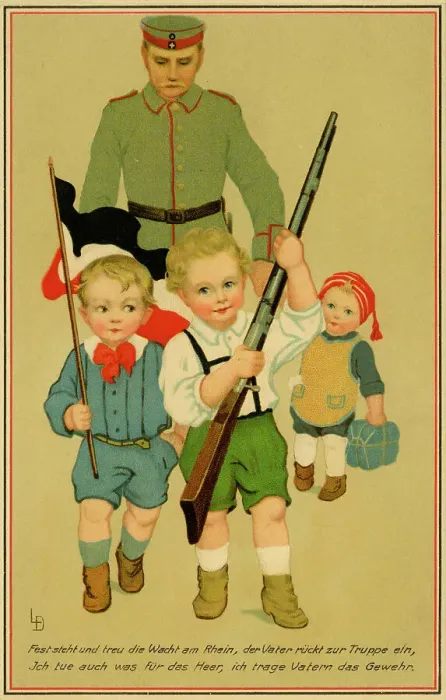 Framed Print : Patriotic German children Framed Print : Patriotic German children