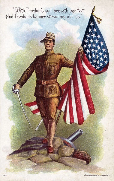 Patriotic US postcard