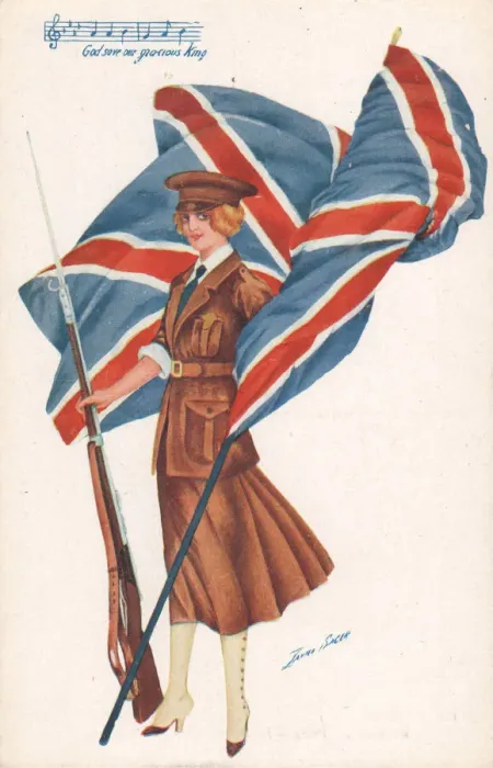 Framed Print : Patriotic postcard, God Save Our Gracious King, WW1 Framed Print : Patriotic postcard, God Save Our Gracious King, WW1