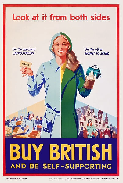Patriotic poster, Buy British - Look at it from Both Sides