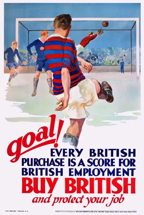 Framed Print : Patriotic poster, Buy British and protect your job Framed Print : Patriotic poster, Buy British and protect your job