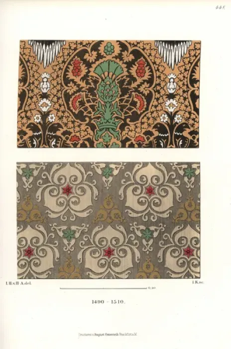 Framed Print : Patterned silk fabrics from a cabinet of curiosities Framed Print : Patterned silk fabrics from a cabinet of curiosities