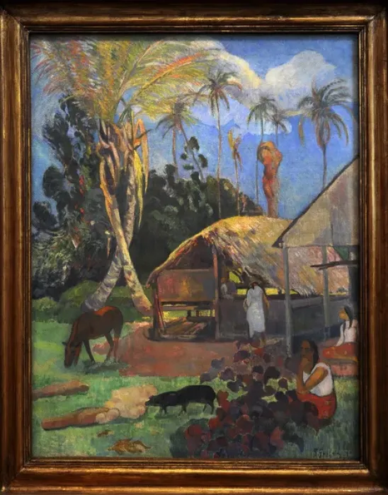 Framed Print : Paul Gauguin (1848-1903). French painter. Black Pigs, 1891 Framed Print : Paul Gauguin (1848-1903). French painter. Black Pigs, 1891