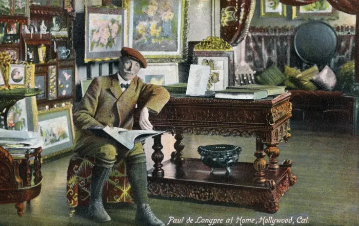 Framed Print : Paul de Longpre at home in Hollywood, California, USA Framed Print : Paul de Longpre at home in Hollywood, California, USA