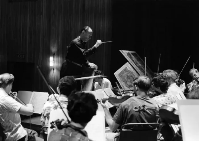 Framed Print : Paul Sacher Condting at the Aldeburgh Festival 1961 Framed Print : Paul Sacher Condting at the Aldeburgh Festival 1961