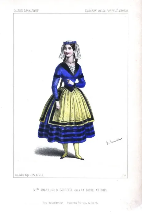 Framed Print : Pauline Amant in the role of Giroflee in La Framed Print : Pauline Amant in the role of Giroflee in La